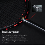 NNEOBA Wave Legal Performance Badminton Racket - Side View