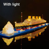 NNEOBA Titanic Ship Toy with LED Light - Front View