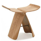 NNEOBA Creative Wood Butterfly Stool - Side View