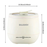 Compact 1.8L Multi-Function Electric Rice Cooker for Small Spaces - 45-Degree Angle