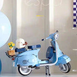 NNEOBA NEW Roman Vespas 125 MOC 10298 Motorcycle City Toys - Top-Down View