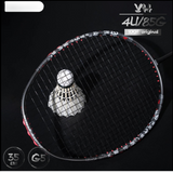 NNEOBA Elite Carbon Badminton Racket - Advanced Performance Up to 35 lbs - Front View