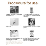 Multipurpose Electric Coffee Bean Grinder - Close-Up Angle
