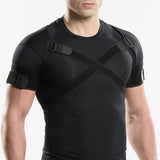 NNEOBA Double Shoulder Brace Wrap Neoprene Compression Sleeve - Side View