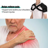 NNEOBA Double Shoulder Brace Wrap Neoprene Compression Sleeve - Rear View