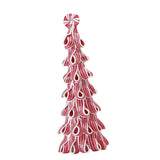 Mini Christmas Tree Ornament with Candy Cane Top for Festive Décor - Top-Down View