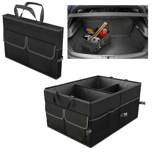 Ultimate Car Trunk Organizer and Storage Caddy with Dividers for Ford and Hyundai Vehicles