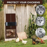 NNETM PCS Automatic Chicken House Coop Door Light-Sensitive Night And Morning Delay Auto Guard Door Opening For Chickens - 45-Degree Angle