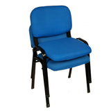 NNECN Stackable Office Conference Visitor and Community Chairs (Set of 7-Blue) - Rear View