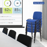 NNECN Stackable Office Conference Visitor and Community Chairs (Set of 7-Blue) - Extra Image