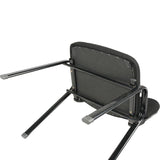 Versatile Stackable & Linkable Black Office Conference Chairs - Set of 7 - Front View