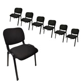 Versatile Stackable & Linkable Black Office Conference Chairs - Set of 7 - Extra Image