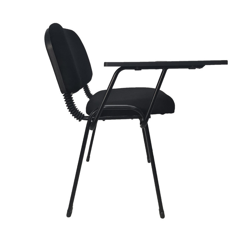 Set of 6 NNECN Black Lecture Chairs with Removable Writing Tablet for Classroom and Conference Use
