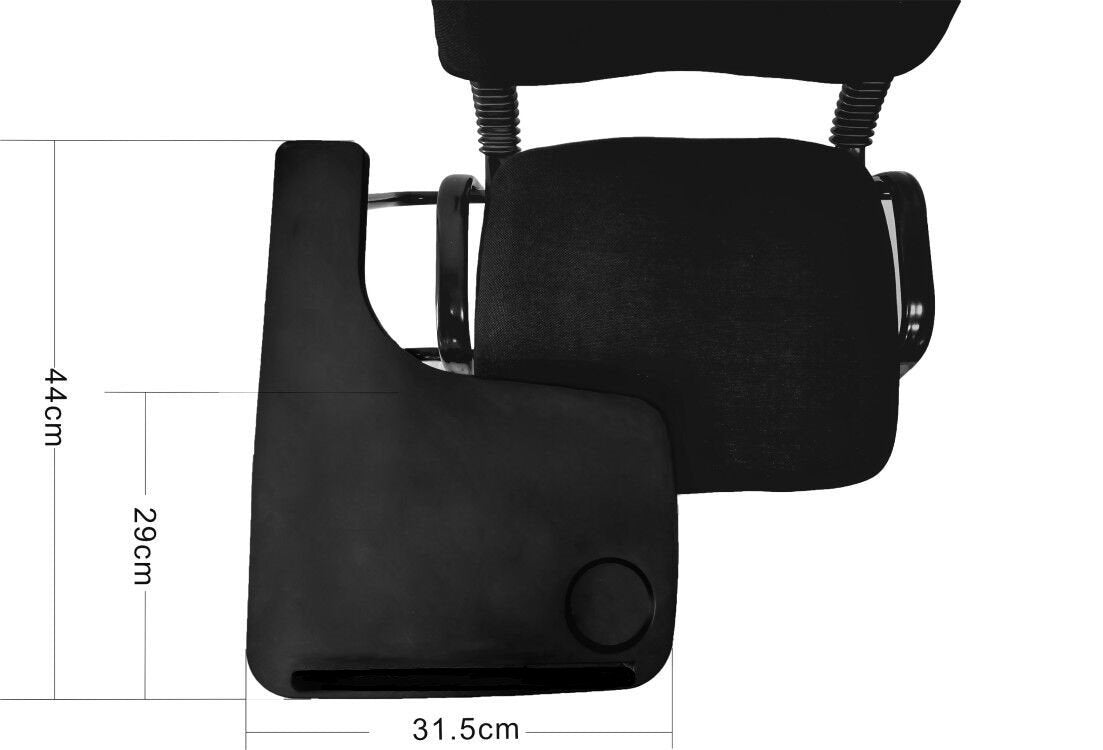 Set of 6 NNECN Black Lecture Chairs with Removable Writing Tablet for Classroom and Conference Use