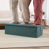 NNETM Durable Morandi Green Storage Stool - Top-Down View