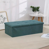 NNETM Durable Morandi Green Storage Stool - 45-Degree Angle
