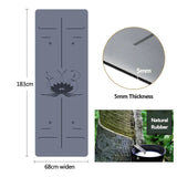 Professional Natural Rubber Yoga Mat - Side View