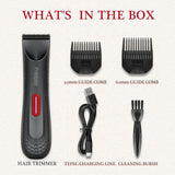Womens Waterproof Intimate Hair Trimmer Body Groomer Red