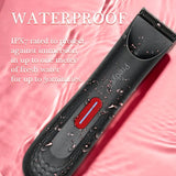 Womens Waterproof Intimate Hair Trimmer Body Groomer Red - Front View