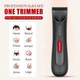 Womens Waterproof Intimate Hair Trimmer Body Groomer Red - 45-Degree Angle