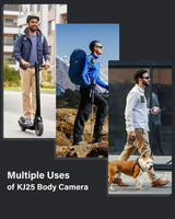 1080P Body Camera with 13-Hour Recording 64GB Black - Side View