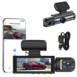 1080P WiFi Dual Lens Dash Cam Front Rear Car DVR - Front View