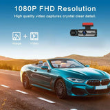 1080P WiFi Dual Lens Dash Cam Front Rear Car DVR - Top-Down View