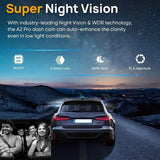 1080P WiFi Dual Lens Dash Cam Front Rear Car DVR - Low Angle