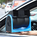 12V Adjustable Car Air Fan Dual Blue