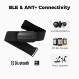 Dual Mode Heart Rate Sensor  ANT+ And Bluetooth Chest Strap Black - Front View
