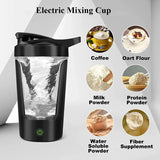 Portable Electric Bottle 450ML Self-Mixing Blender Black - Side View