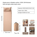 Inflatable Camping Sleeping Mat with Pillow - 45-Degree Angle