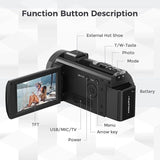 Digital HD Camera with Rotating Screen - Rear View