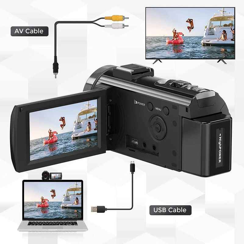 Digital HD Camera with Rotating Screen