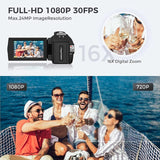 Digital HD Camera with Rotating Screen - Low Angle