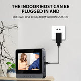 Wireless Visual Intercom Doorbell With Hd Screen - Front View