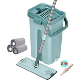 Flat Squeeze Mop & Bucket Set - Top-Down View