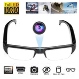 1080P HD Mini Camera Glasses Wearable DVR Video Recorder Black - Front View