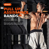Pull-Up Assistance Bands Set 300LB Resistance Black - Close-Up Angle