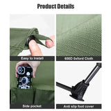 Portable Camping Cot Compact Folding Bed Green - Top-Down View