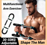 Adjustable U-Shaped Arm Exerciser Blue - Close-Up Angle