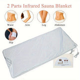 Far Infrared Sauna Blanket For Slimming & Detox(White) - Rear View