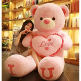 Giant Plush Valentines Love Bear Pillow - Front View