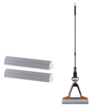 Sponge Mop Super Absorbent with 2 Mop Heads - Close-Up Angle