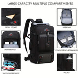 50L Hiking Backpack with Shoe Compartment - Front View