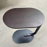 C-Shaped Side Table with Metal Frame - Rear View