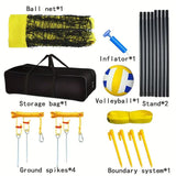 Volleyball Set Outdoor PVC Net with Accessories - Side View