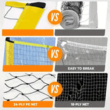 Volleyball Set Outdoor PVC Net with Accessories - Rear View