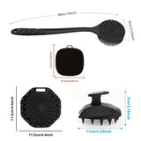 Silicone Bath Brush Set Gentle Exfoliating - Side View