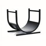 U-Shaped Metal Firewood Rack Stand - 45-Degree Angle